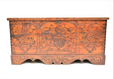 Lot 421 - A 17th/18th century rectangular, cedar cassone
