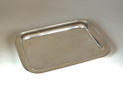 Lot 37 - A silver rectangular tray