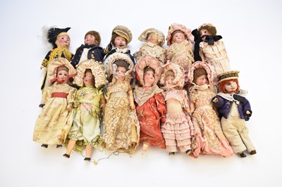 Lot 359 - A set of German porcelain dolls in H.M.S. Pinafore costume