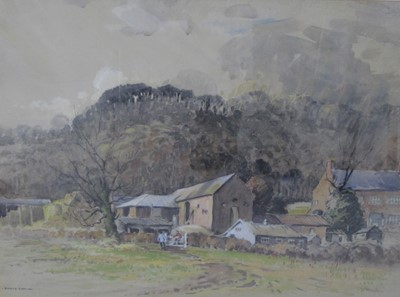 Lot 272 - Roland Spencer Ford (1902 - 1990) Hopton Farm, Hodnet, signed, watercolour