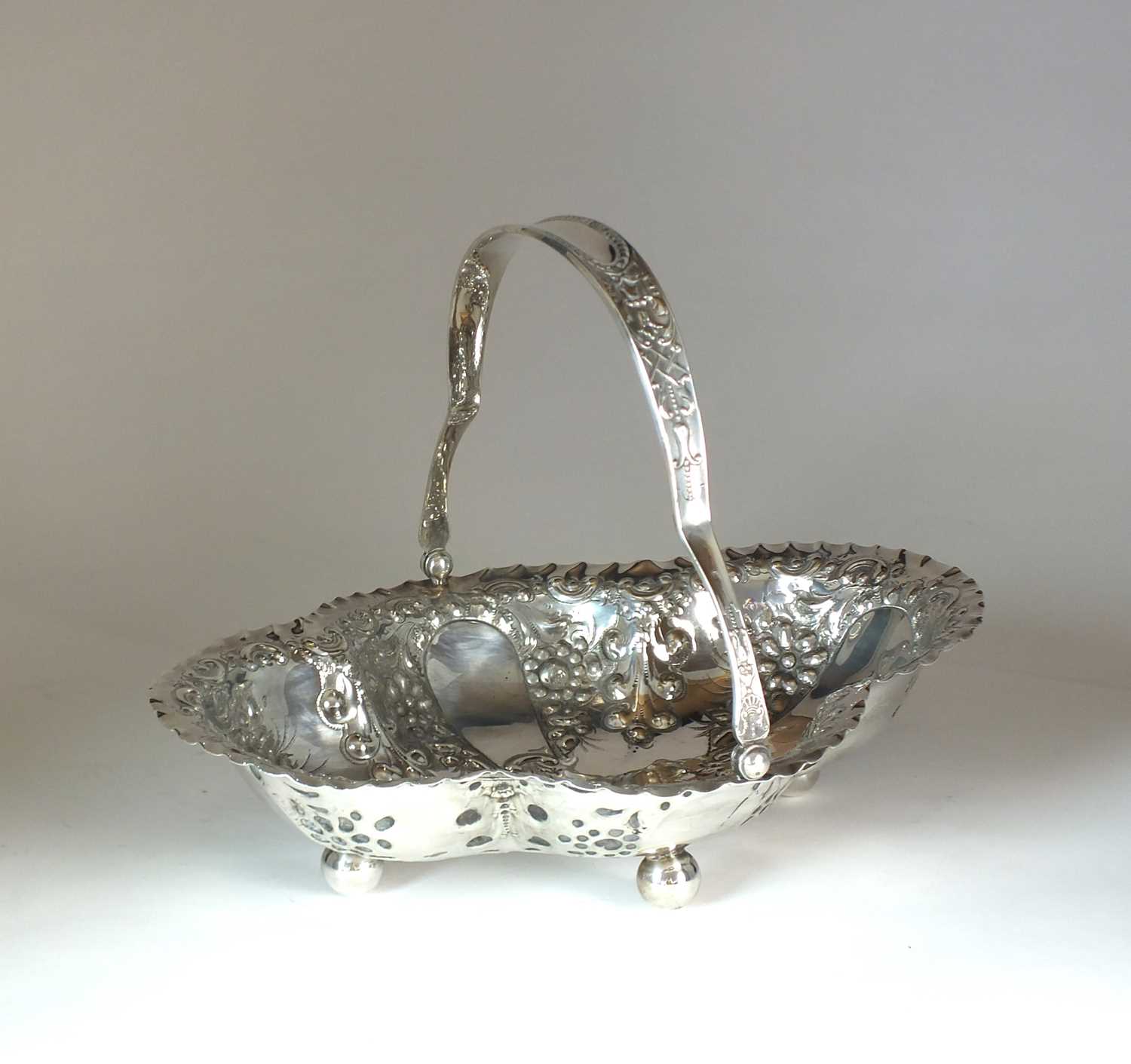 Lot 5 - A Victorian silver basket