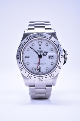Lot 105 - Rolex: A gentleman's stainless Explorer II wristwatch