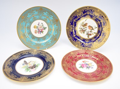 Lot 214 - A group of nine Caverswall cabinet plates, boxed