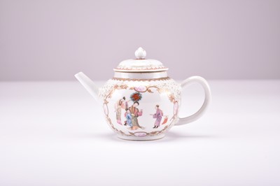 Lot 525 - A Chinese famille rose teapot and cover, 18th century