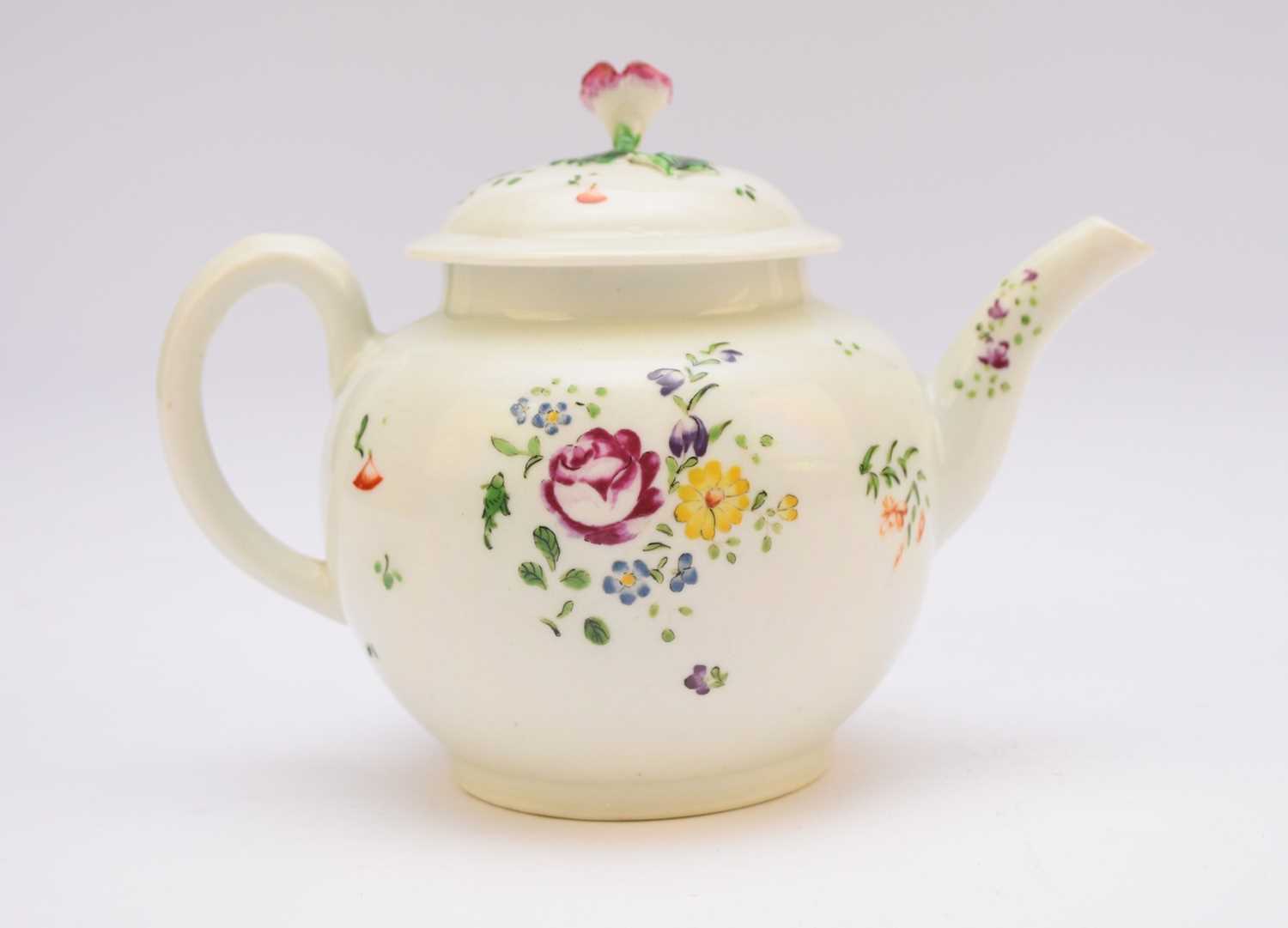 Lot 166 - Worcester teapot and cover, circa 1770