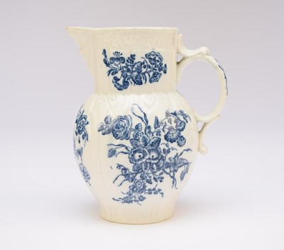 Lot 171 - Caughley 'Bouquets' cabbage leaf jug