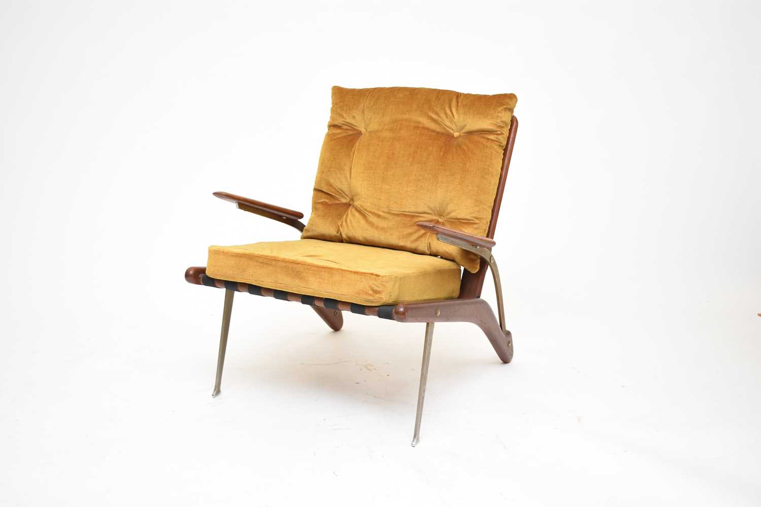 Lot 429 - Arne Hovmand-Olsen (1919-1989), a teak and steel lounge chair
