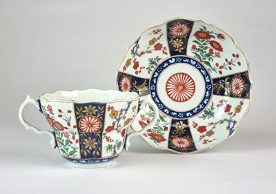 Lot 196 - Worcester 'Japan' chocolate cup and saucer, circa 1775