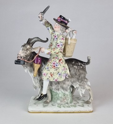 Lot 212 - Meissen model of Count Brühl's tailor, late 19th century