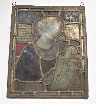 Lot 147 - Charles O'Neill (E & C O'Neill) stained glass panel, Architecture