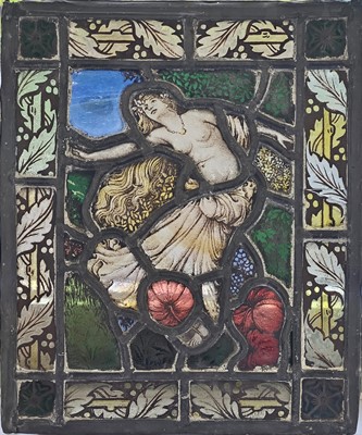 Lot 151 - Charles O'Neill (E & C O'Neill), rectangular stained glass panel