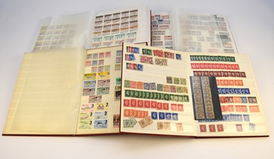 Lot 120 - Stamp accumulation filling an archive box; seems to be ex-dealer's stock books