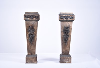 Lot 337 - A pair of late 19th century marble pedestals