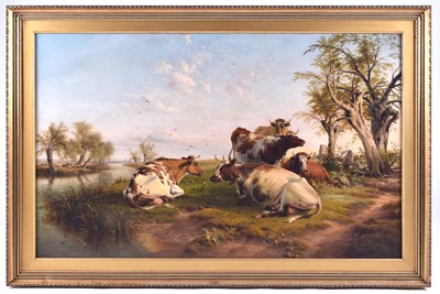 Lot 243 - Thomas Sidney Cooper R.A. (British, 1803-1902) Cattle resting