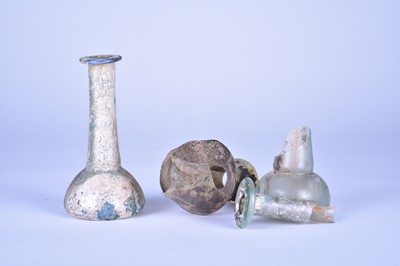 Lot 290 - Glass cosmetic bottle, Roman, 1st-2nd century AD