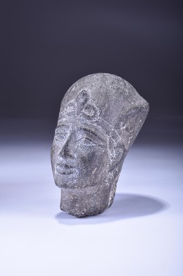 Lot 185 - Bust of a pharoah, New Kingdom, 20th dynasty, 1189-1070 BC