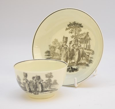 Lot 178 - A Worcester tea bowl and saucer, circa 1765,...