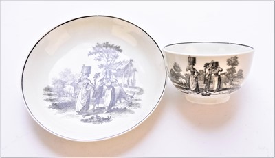 Lot 178 - A Worcester tea bowl and saucer, circa 1765,...