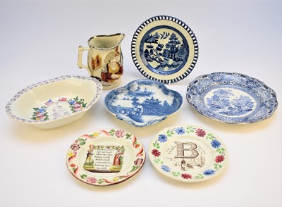 Lot 191 - 19th-century English pottery including commemoratives