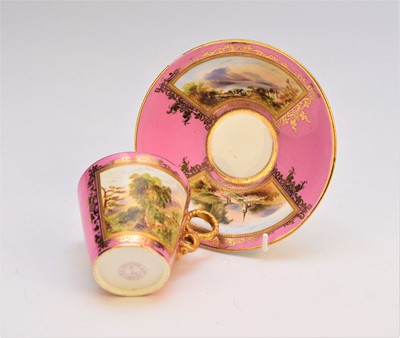 Lot 192 - Coalport cabinet cup and saucer, circa 1870-80