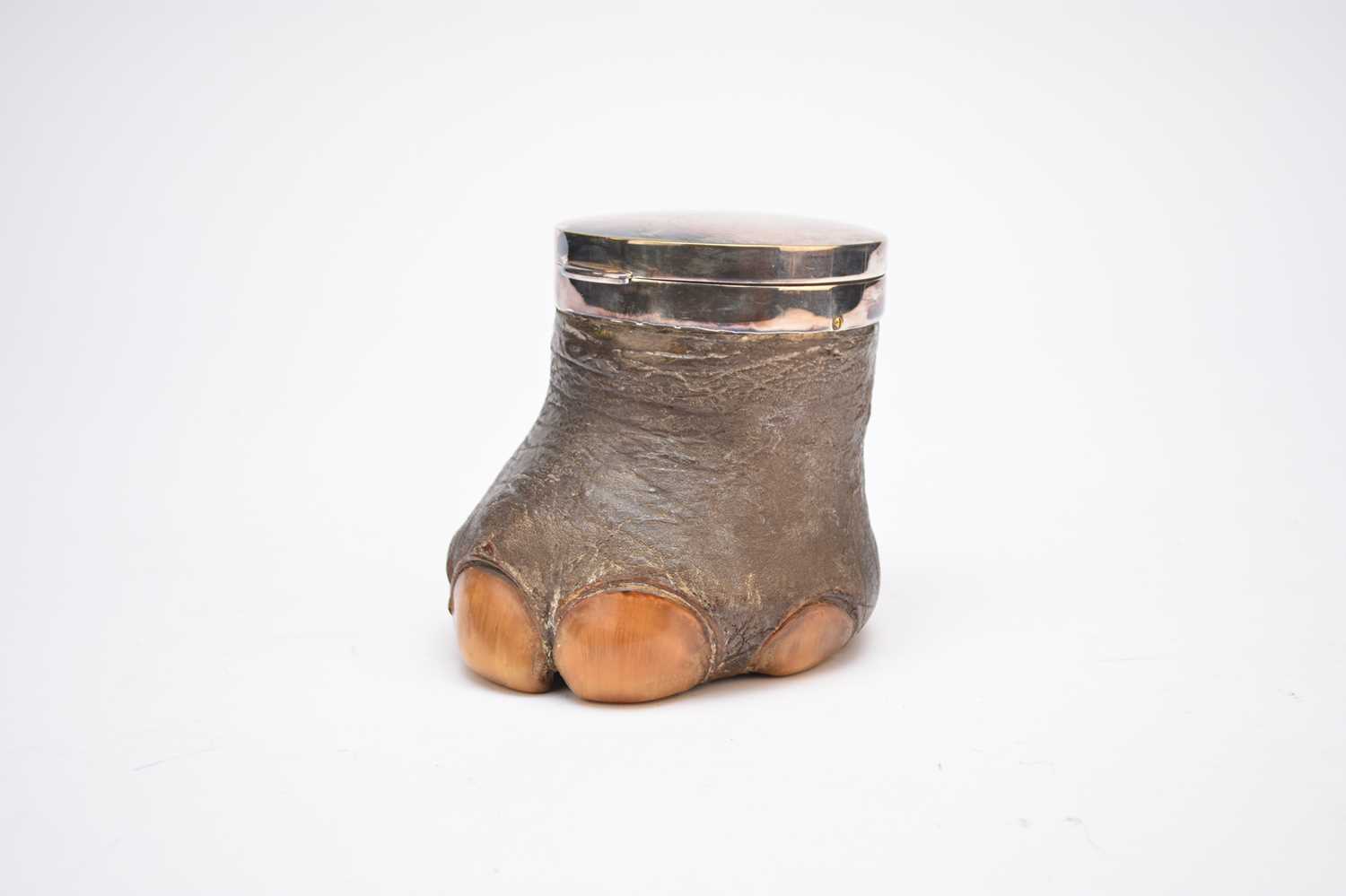 Lot 364 - Taxidermy: An elephant foot tobacco jar