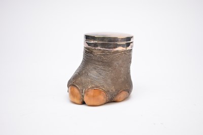 Lot 364 - Taxidermy: An elephant foot tobacco jar