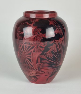 Lot 205 - Bernard Moore red flambe vase