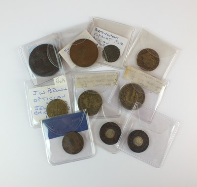 Lot 127 - A collection of silver, copper and base metal 19th and 20th century tokens