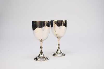 Lot 14 - A pair of Victorian silver goblets