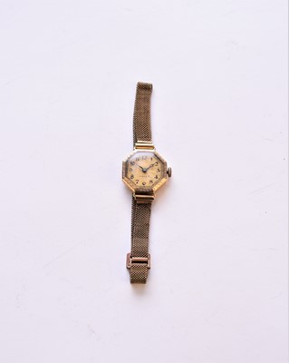 Lot 110 - Rolex: A lady's 18ct gold wristwatch