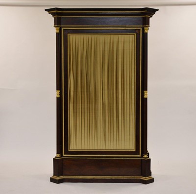 Lot 451 - A French Empire style rosewood armoire cabinet