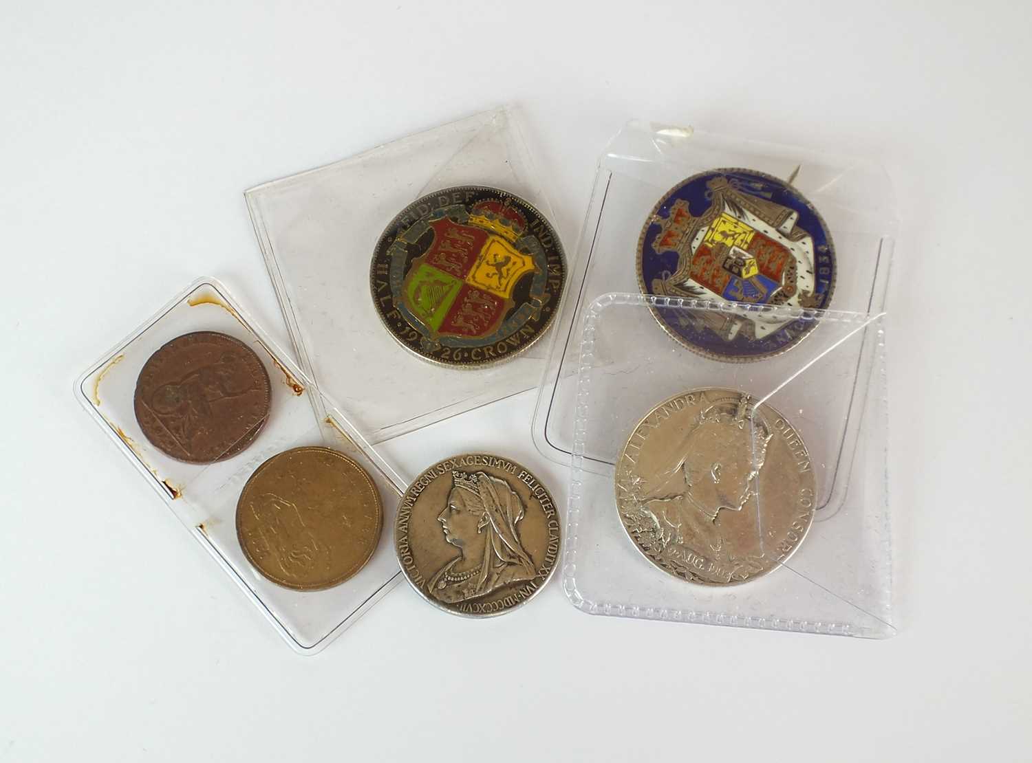 Lot 149 - A collection of medallions and coins