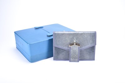 Lot 97 - Baroness Margaret Thatcher: A Chaumet shagreen handbag
