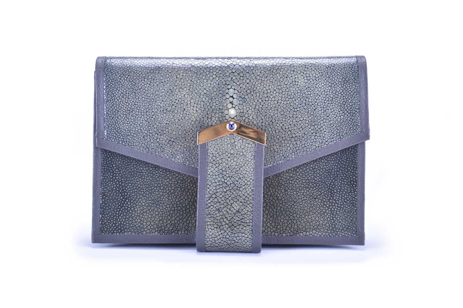 Lot 97 - Baroness Margaret Thatcher: A Chaumet shagreen handbag