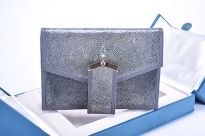 Lot 97 - Baroness Margaret Thatcher: A Chaumet shagreen handbag
