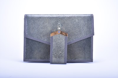 Lot 97 - Baroness Margaret Thatcher: A Chaumet shagreen handbag