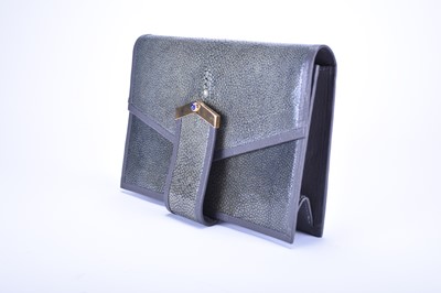 Lot 97 - Baroness Margaret Thatcher: A Chaumet shagreen handbag