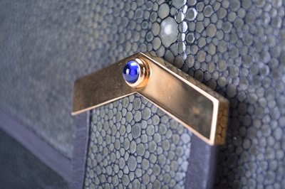 Lot 97 - Baroness Margaret Thatcher: A Chaumet shagreen handbag