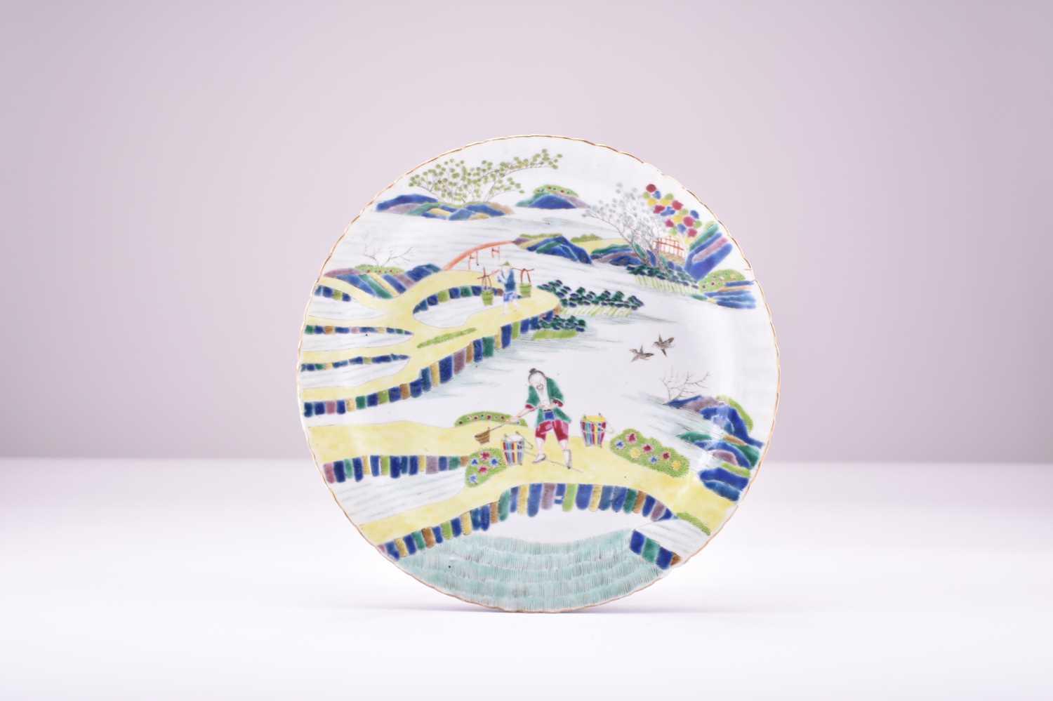 Lot 523 - A Chinese famille rose plate, 19th century