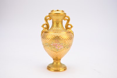 Lot 208 - A Coalport jewelled vase, late 19th/early 20th century