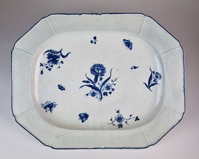 Lot 186 - Worcester octagonal 'Gillyflower' platter, 18th century