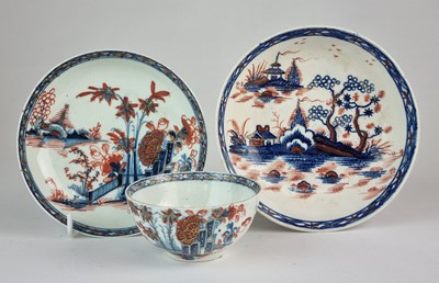 Lot 183 - Philip Christian (Liverpool) 'Plantation tea bowl and saucer, and a Pennington's saucer