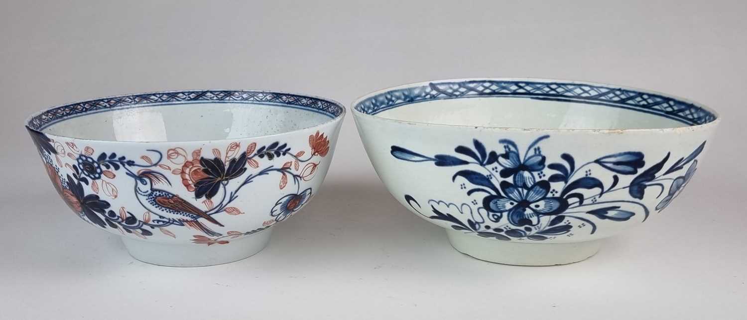 Lot 198 - Two Liverpool porcelain bowls, including Philip Christian 'Bird on a Branch'