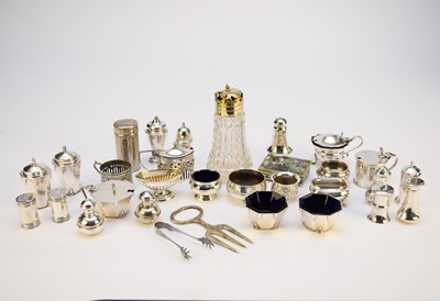 Lot 26 - A collection of silver cruets