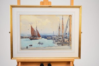 Lot 329 - Arthur Henry Knighton-Hammond (British 1875-1970) Boats in a Harbour