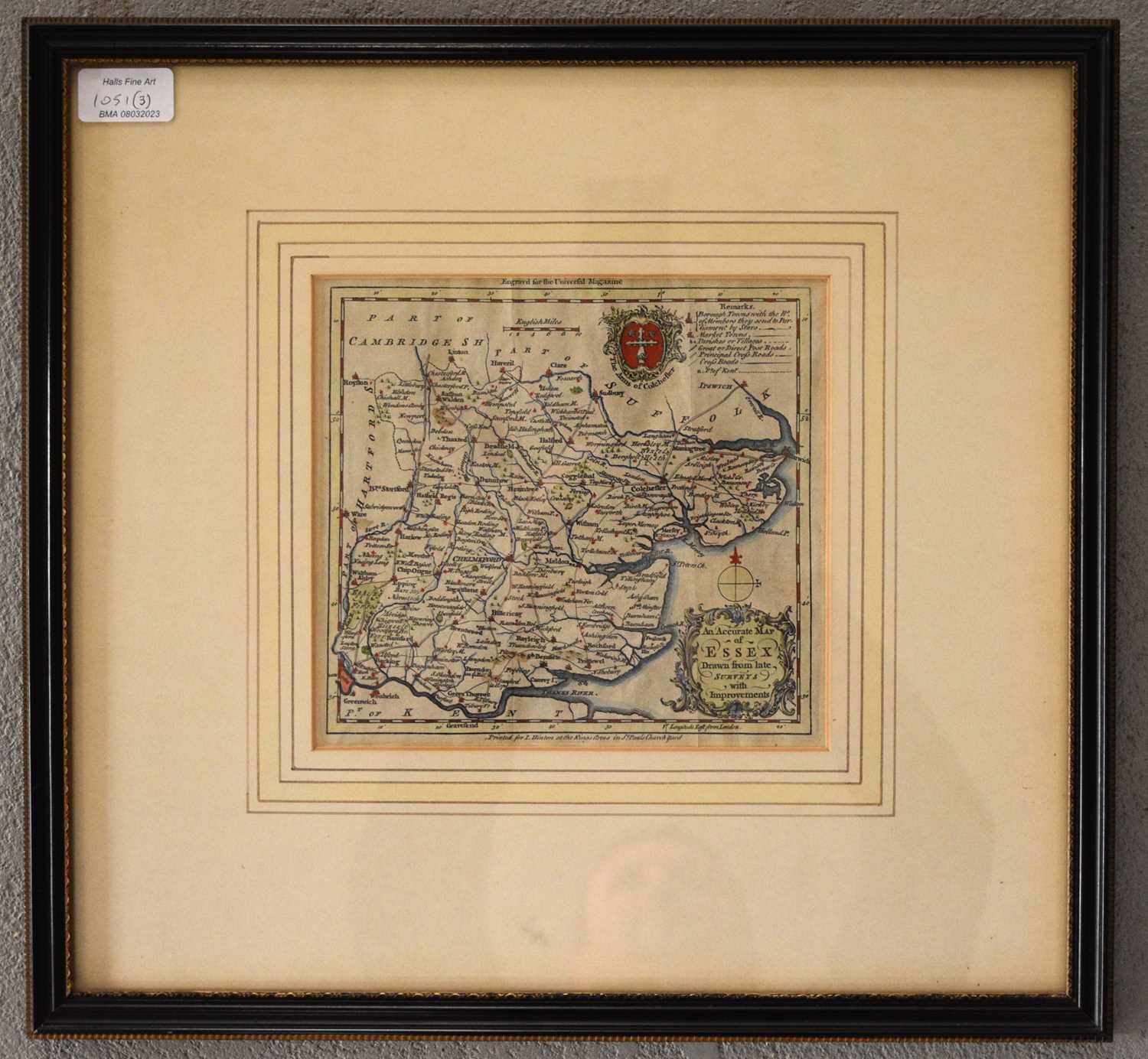 Lot 1051 - SAXTON & KIP, Map of Caermardi (Carmarthen), 1610.
