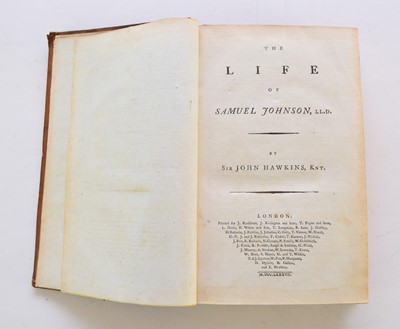 Lot 1084 - HAWKINS, Sir John. Life of Samuel Johnson, and other works.