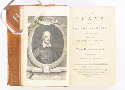 Lot 1082 - JOHNSON, Samuel, editor. The plays of William Shakespeare.