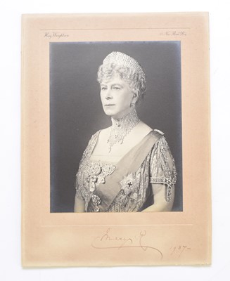 Lot 1067 - QUEEN MARY OF TECK (1867-1953), wife of George V, signed photograph by Hay Wrightson of New Bond Street