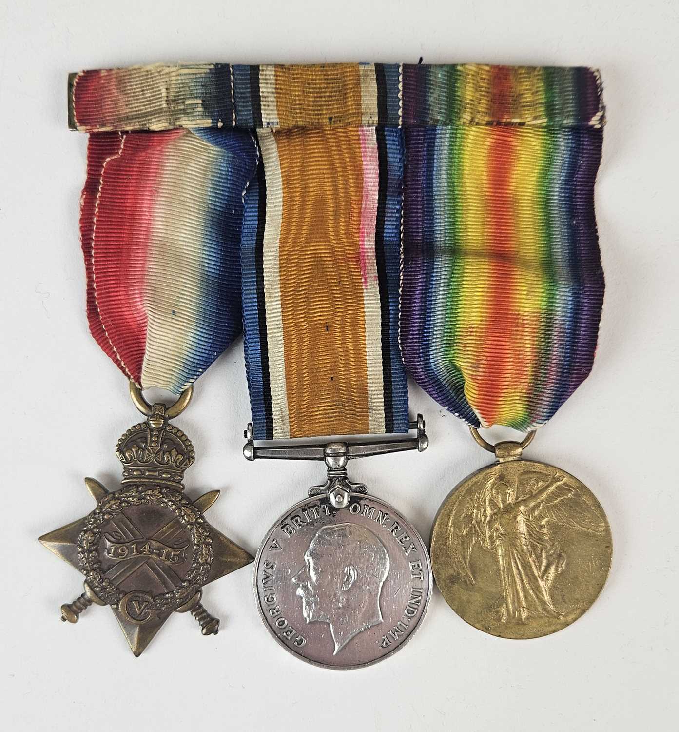 Lot 45 - WW1 trio awarded to Private B.W West, Worcestershire Regiment